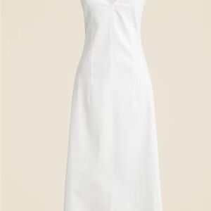 Corset midi dress in stretch twill